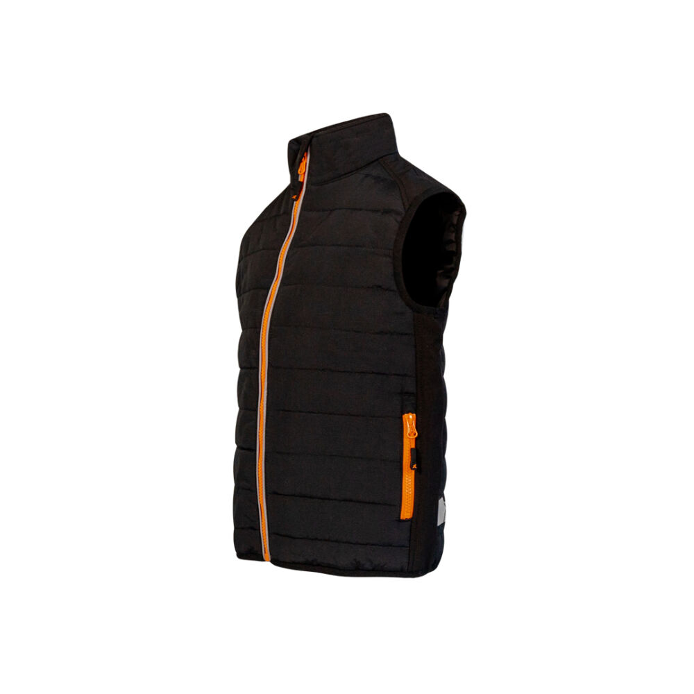 Xpert Pro Junior Rip-Stop Panelled Bodywarmer Black | Cottonmount Workwear