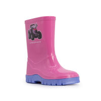 Swampmaster Junior Tractor Wellington Boot Pink/Lilac - EU19 / UK3 JNR