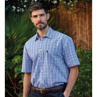 Champion Poole Polycotton Short-Sleeved Shirt Blue - M