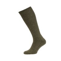 HJ Wool Rich Commando Sock Olive Green - M