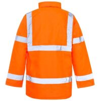 Hi-Vis Reflective Parka Jacket Orange - S