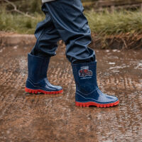 Swampmaster Junior Tractor Wellington Boot Navy/Red - EU19 / UK3 JNR