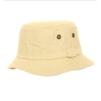 Washed Denim Bush Hat with Eyelets Denim