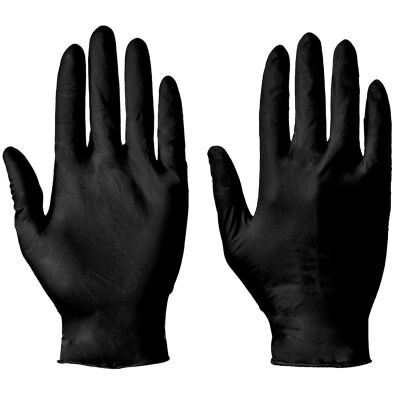 ST Powder Free Nitrile Glove Black - M