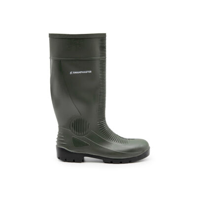 Swampmaster Contractor S5 Safety PVC Wellington Green - EU40 / UK6.5