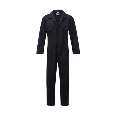 Fort Workforce 210gsm Stud-Front Coverall Navy - L