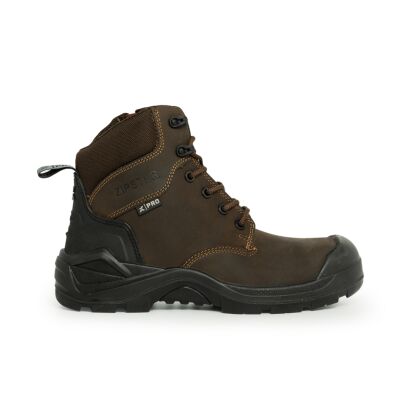 Xpert Pro Zipster S3L Safety Zip-Side Boot Brown - EU39 / UK6