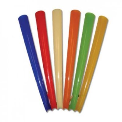 7" Plastic Coloured Shoe Horn Card of 12 Assorted