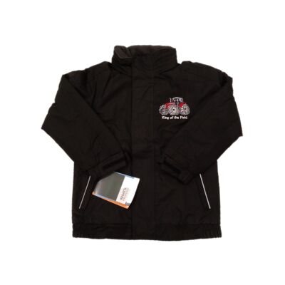 Regatta Dover Kids Jacket with King of the Field Logo Black/Red - Age 11-12 Years