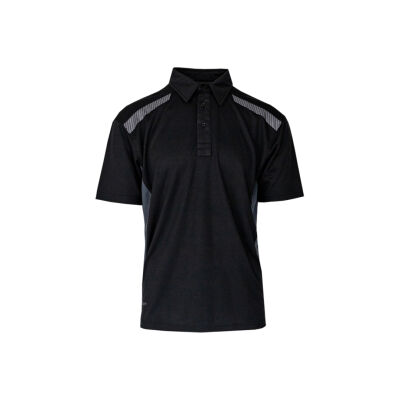 Xpert Pro Stretch Polo Shirt Black/Grey - L