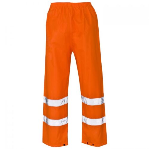 Hi-Vis Reflective Waterproof Trouser Orange - S