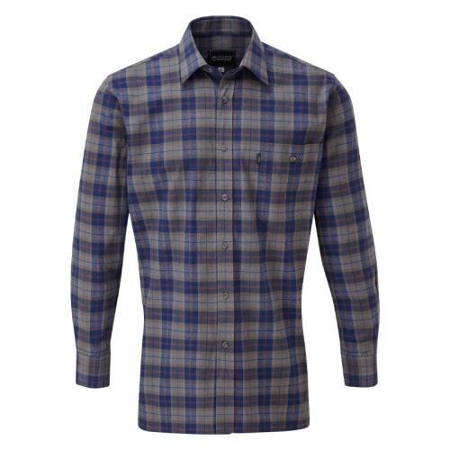 Fort Salford Cotton Long-Sleeved Shirt Grey - S