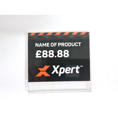 ACRYLIC POS SHELF TICKET HOLDER 100 X 95 CLEAR