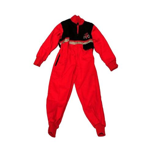 Kids Hi-Vis Tractor Coverall Red/Black - Age 2-3 Years