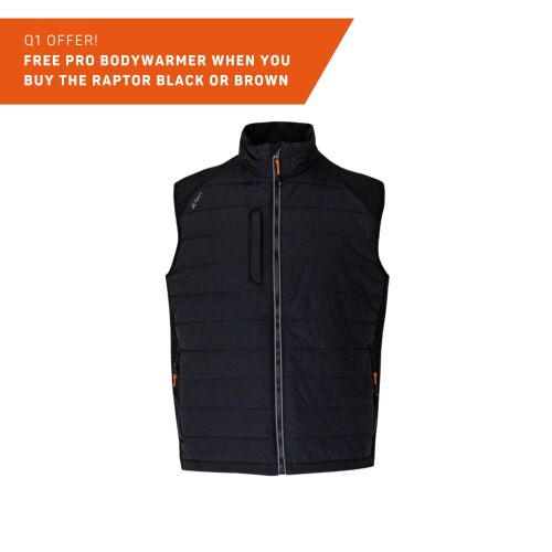 Xpert Pro Rip-Stop Panelled Bodywarmer Black - XS